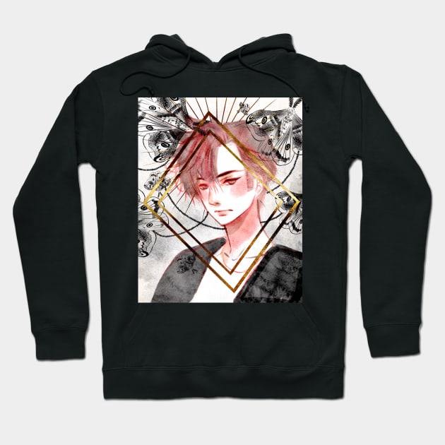 Real pretty boy beautiful boy man Manga style Hoodie by meisanmui